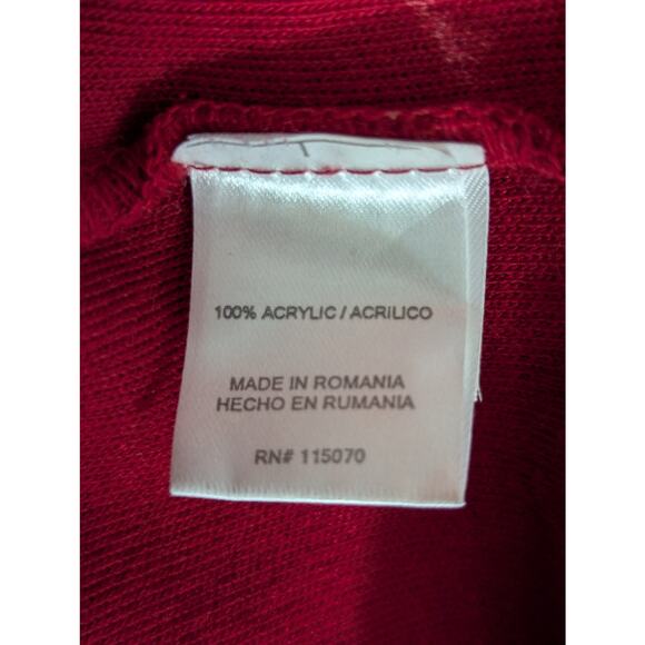 NINA LEONARD! RICH CARDINAL RED KNIT, FRINGED HEMLINE SWEATER DRESS! SZ XL - Picture 10 of 12